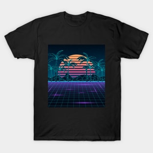 80s Loveliest Sunset Synthwave T-Shirt